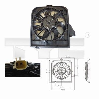 Obrázok Ventilátor chladenia motora TYC  8040002
