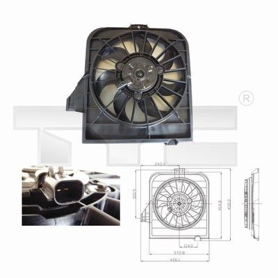 Obrázok Ventilátor chladenia motora TYC  8040003