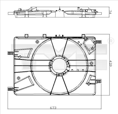 Obrázok Drżiak ventilátora chladiča TYC  82500161