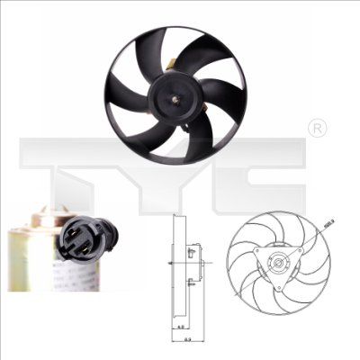 Obrázok Ventilátor chladenia motora TYC  8310005