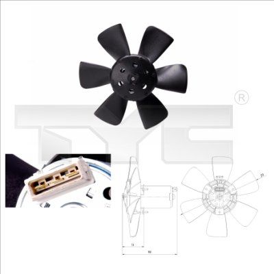 Obrázok Ventilátor chladenia motora TYC  8310011