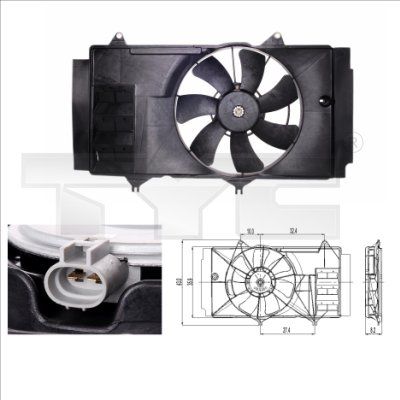 Obrázok Ventilátor chladenia motora TYC  8360014