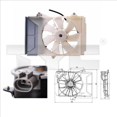 Obrázok Ventilátor chladenia motora TYC  8360015