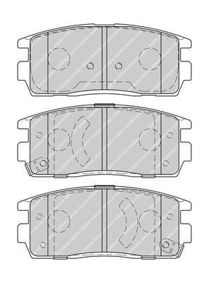 Obrázok Sada brzdových platničiek kotúčovej brzdy FERODO PREMIER ECO FRICTION FDB1637