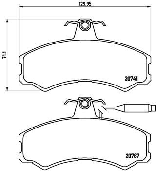 Obrázok Sada brzdových platničiek kotúčovej brzdy BREMBO  P23022