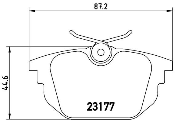 Obrázok Sada brzdových platničiek kotúčovej brzdy BREMBO  P23026