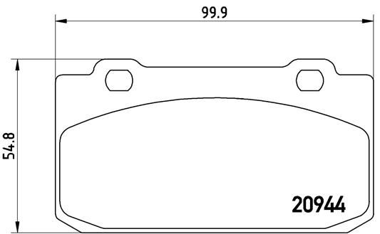 Obrázok Sada brzdových platničiek kotúčovej brzdy BREMBO  P23027