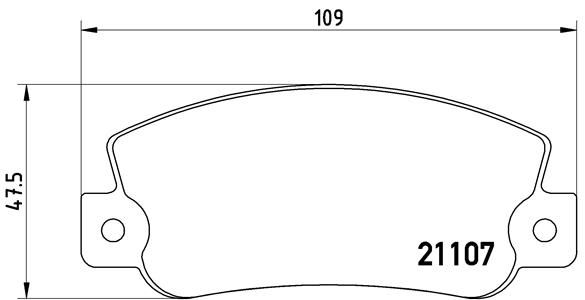 Obrázok Sada brzdových platničiek kotúčovej brzdy BREMBO  P23032