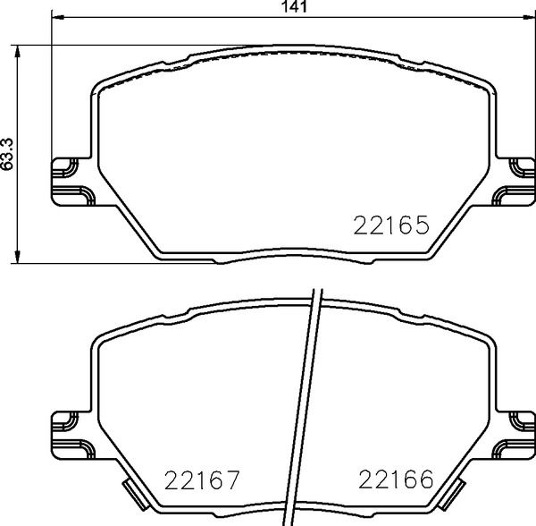 Obrázok Sada brzdových platničiek kotúčovej brzdy BREMBO  P23164