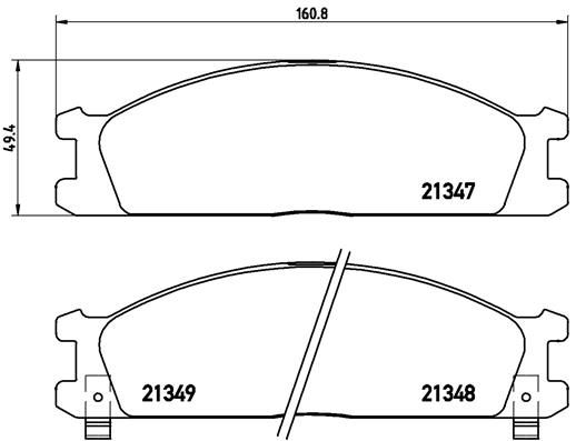 Obrázok Sada brzdových platničiek kotúčovej brzdy BREMBO  P24026