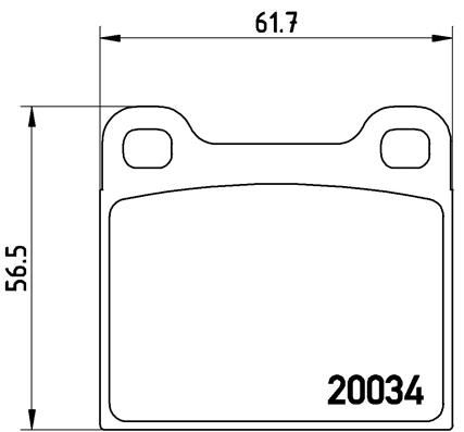 Obrázok Sada brzdových platničiek kotúčovej brzdy BREMBO  P59001