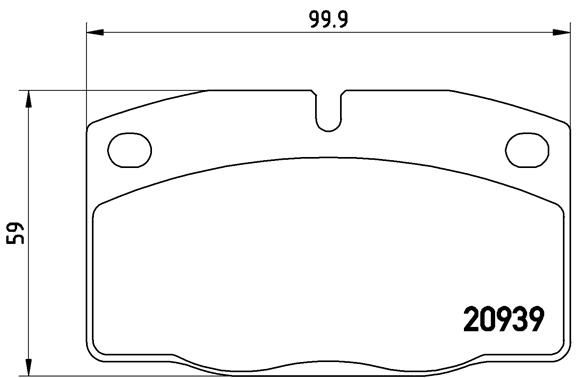 Obrázok Sada brzdových platničiek kotúčovej brzdy BREMBO  P59005