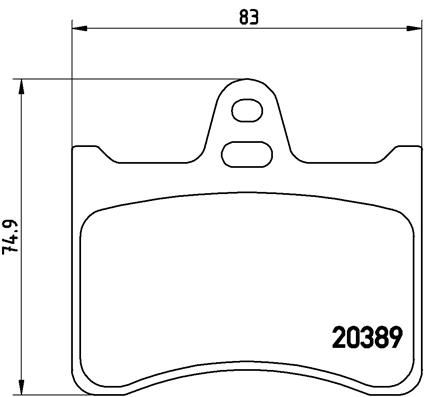 Obrázok Sada brzdových platničiek kotúčovej brzdy BREMBO  P61019