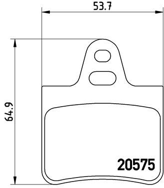 Obrázok Sada brzdových platničiek kotúčovej brzdy BREMBO  P61062