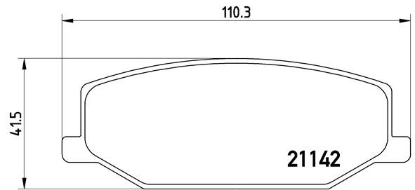 Obrázok Sada brzdových platničiek kotúčovej brzdy BREMBO  P79001