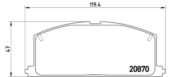 Obrázok Sada brzdových platničiek kotúčovej brzdy BREMBO  P83011