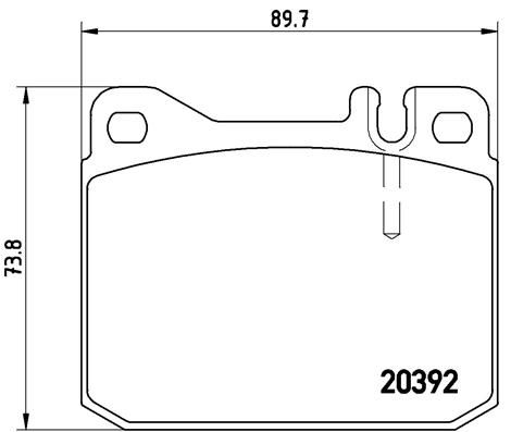 Obrázok Sada brzdových platničiek kotúčovej brzdy BREMBO  P85007