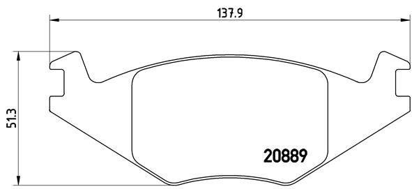 Obrázok Sada brzdových platničiek kotúčovej brzdy BREMBO  P85019