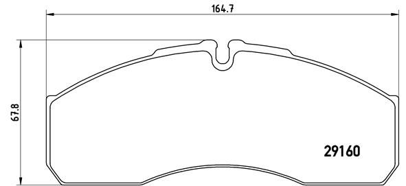 Obrázok Sada brzdových platničiek kotúčovej brzdy BREMBO  PA6022