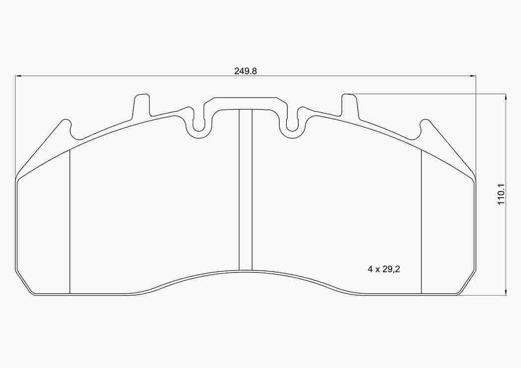 Obrázok Sada brzdových platničiek kotúčovej brzdy BREMBO  PB7003