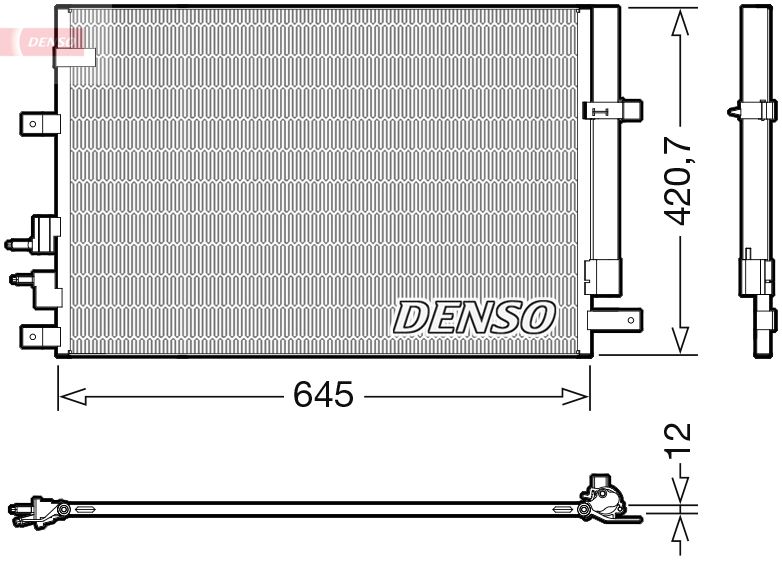 Obrázok Kondenzátor klimatizácie DENSO  DCN01024