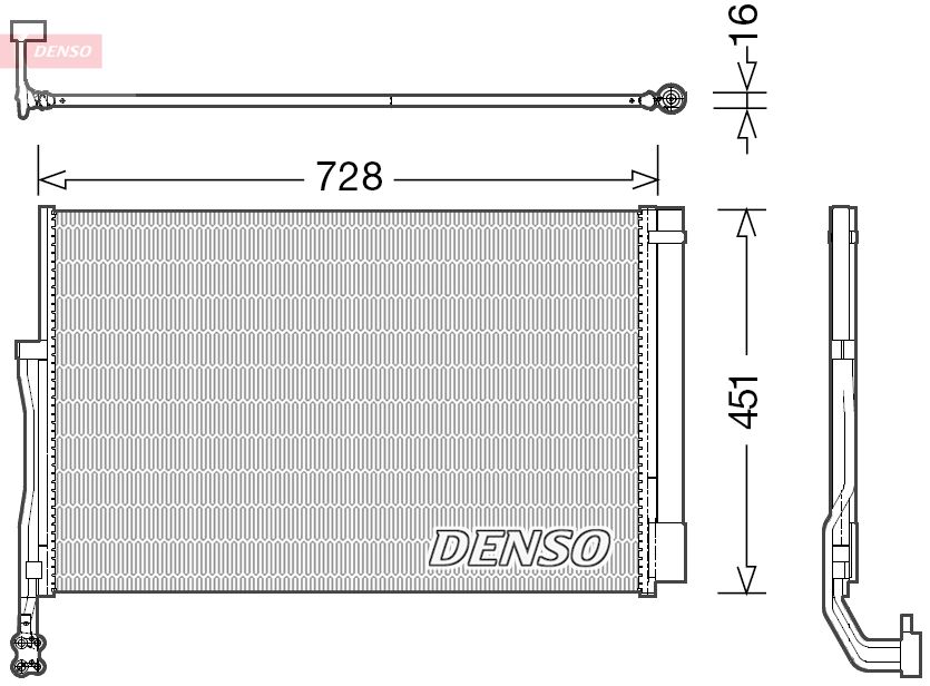 Obrázok Kondenzátor klimatizácie DENSO  DCN02007