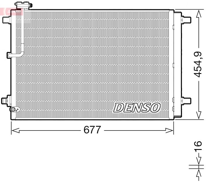 Obrázok Kondenzátor klimatizácie DENSO  DCN02046