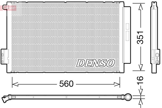 Obrázok Kondenzátor klimatizácie DENSO  DCN09043