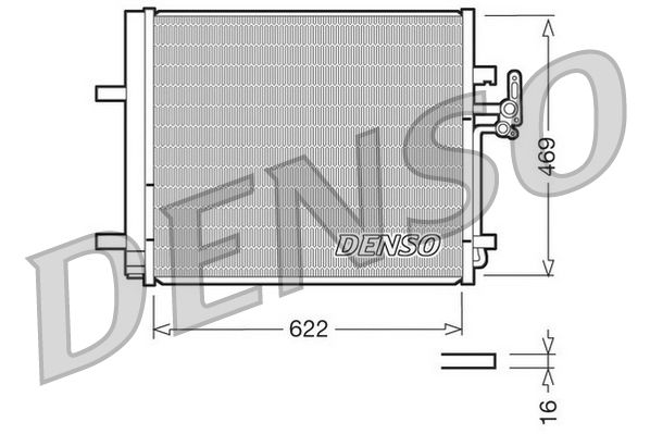 Obrázok Kondenzátor klimatizácie DENSO  DCN10016