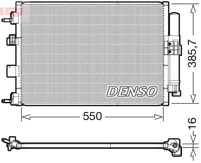 Obrázok Kondenzátor klimatizácie DENSO  DCN10046