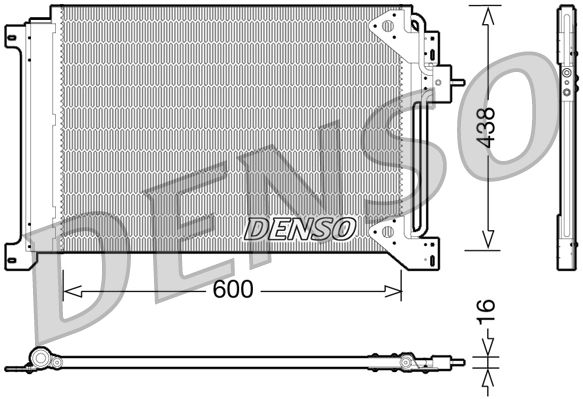 Obrázok Kondenzátor klimatizácie DENSO  DCN12004