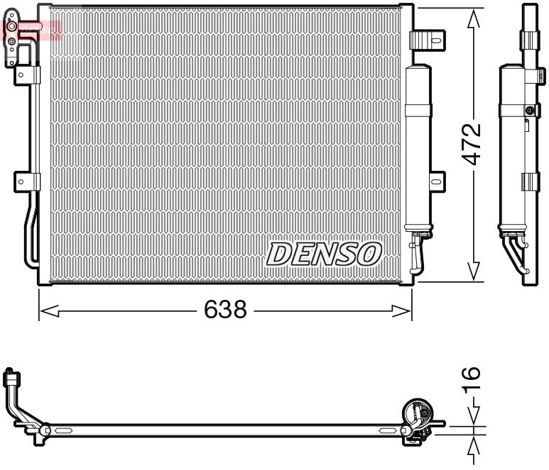 Obrázok Kondenzátor klimatizácie DENSO  DCN14003