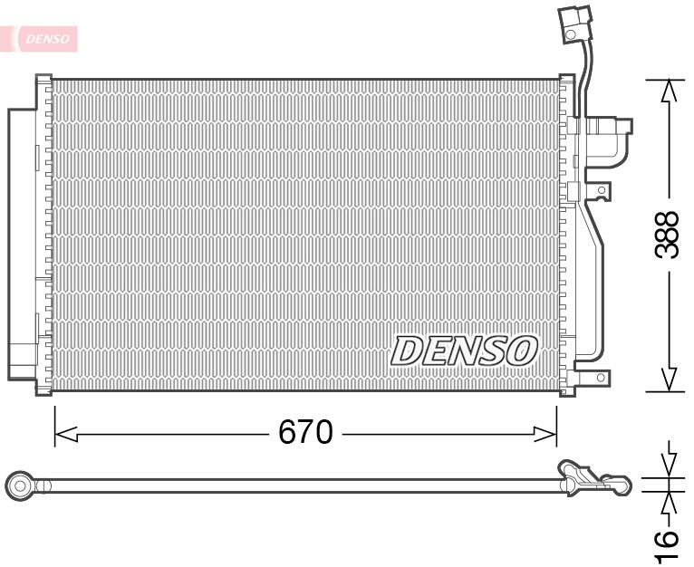Obrázok Kondenzátor klimatizácie DENSO  DCN15002