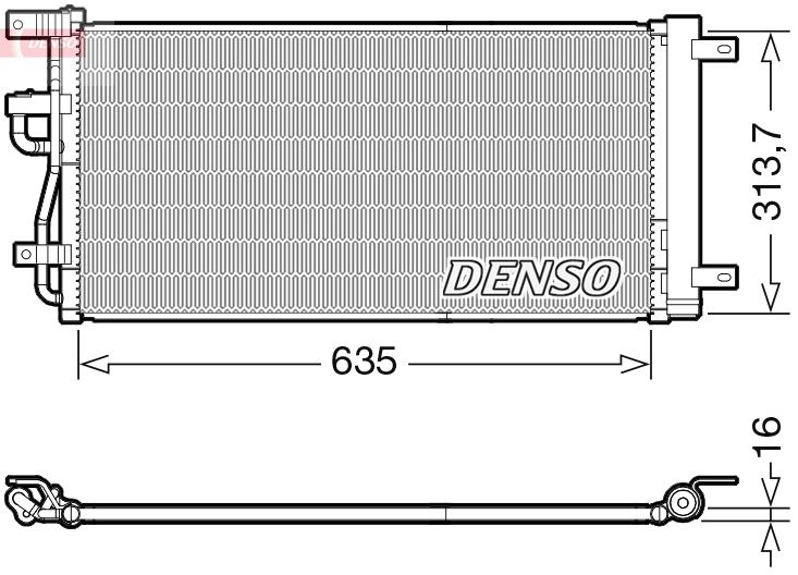 Obrázok Kondenzátor klimatizácie DENSO  DCN15007