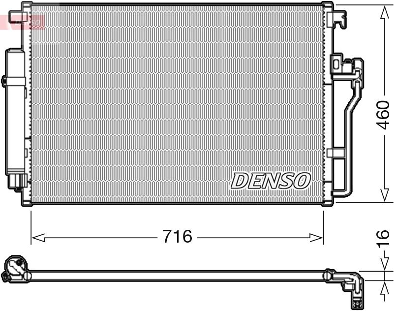 Obrázok Kondenzátor klimatizácie DENSO  DCN17008