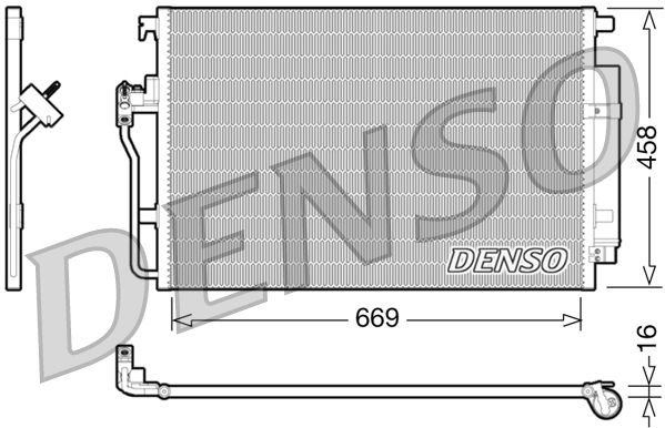 Obrázok Kondenzátor klimatizácie DENSO  DCN17056