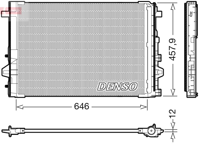 Obrázok Kondenzátor klimatizácie DENSO  DCN17059