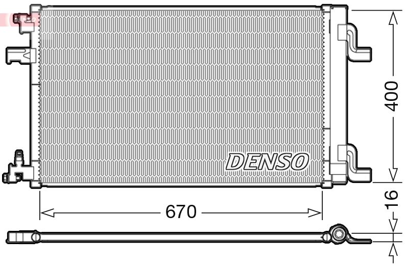 Obrázok Kondenzátor klimatizácie DENSO  DCN20002