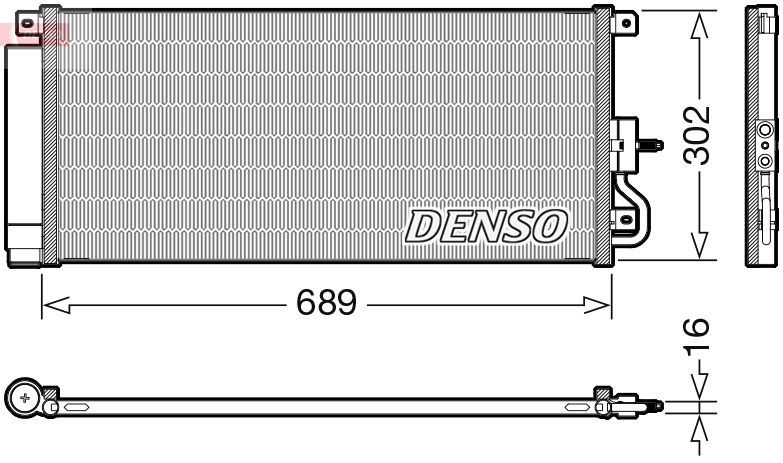 Obrázok Kondenzátor klimatizácie DENSO  DCN20048