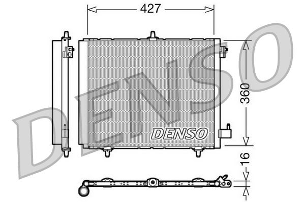 Obrázok Kondenzátor klimatizácie DENSO  DCN21009
