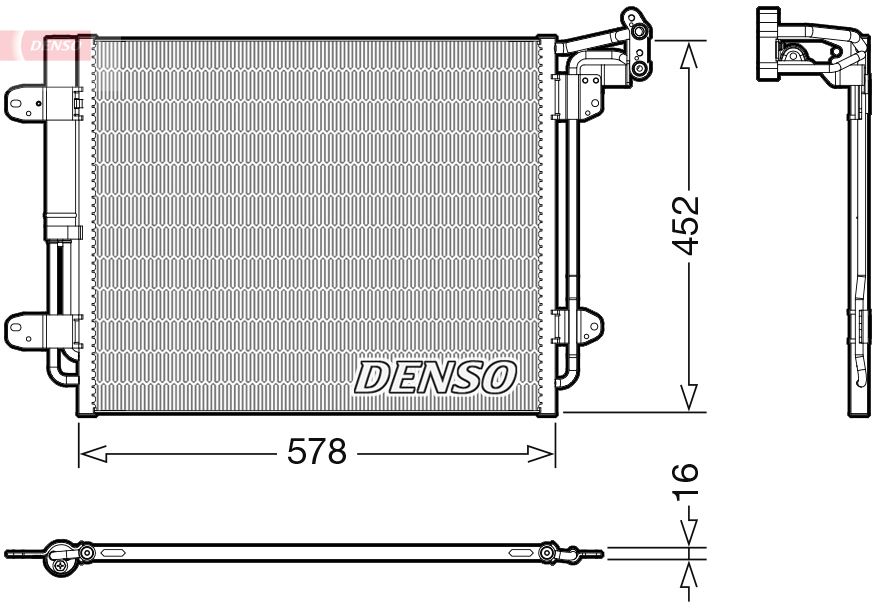 Obrázok Kondenzátor klimatizácie DENSO  DCN32067