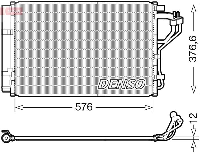 Obrázok Kondenzátor klimatizácie DENSO  DCN41010