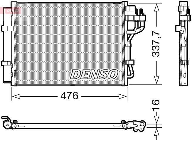 Obrázok Kondenzátor klimatizácie DENSO  DCN41023