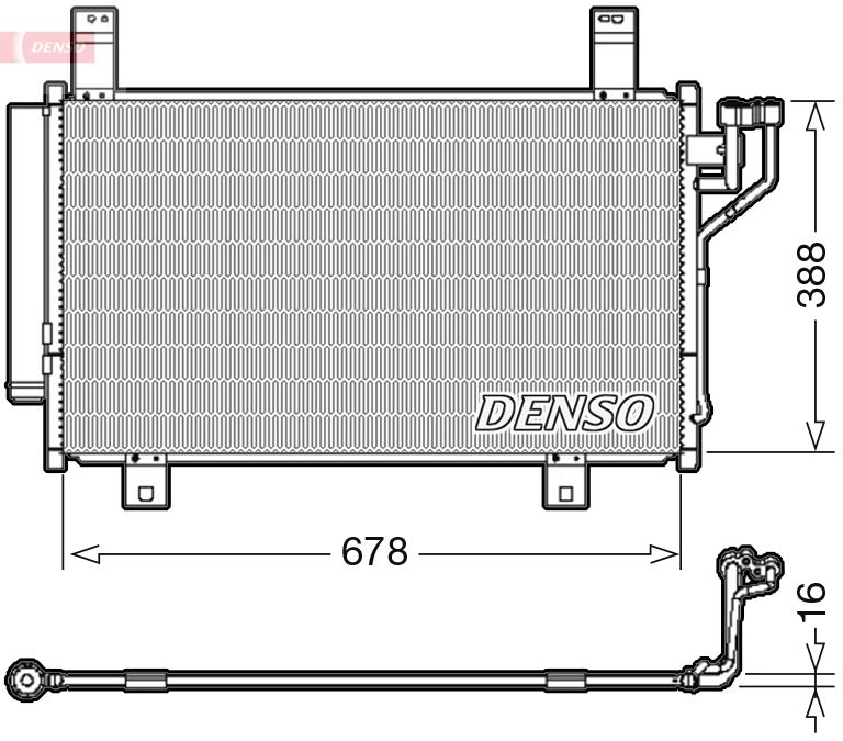Obrázok Kondenzátor klimatizácie DENSO  DCN44009
