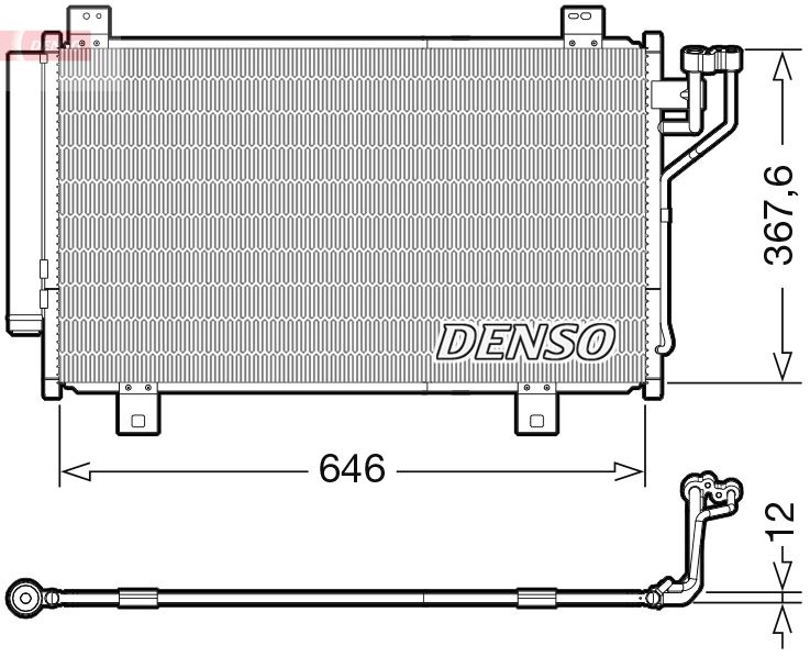 Obrázok Kondenzátor klimatizácie DENSO  DCN44012