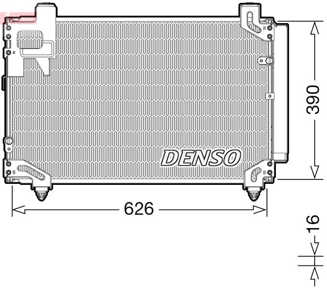 Obrázok Kondenzátor klimatizácie DENSO  DCN50044