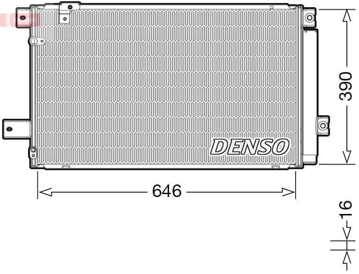 Obrázok Kondenzátor klimatizácie DENSO  DCN50049