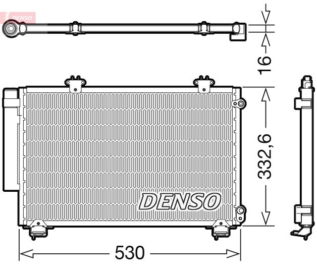 Obrázok Kondenzátor klimatizácie DENSO  DCN50060