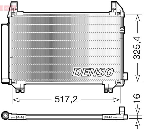 Obrázok Kondenzátor klimatizácie DENSO  DCN50107