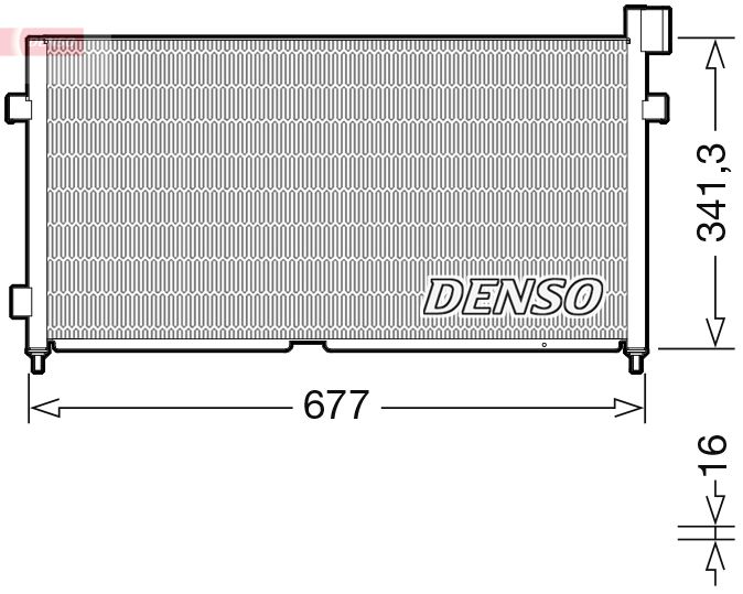 Obrázok Kondenzátor klimatizácie DENSO  DCN99056